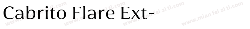 Cabrito Flare Ext字体转换